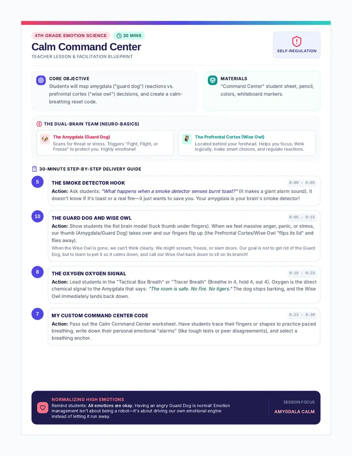 Calm Command Center Teacher Guide