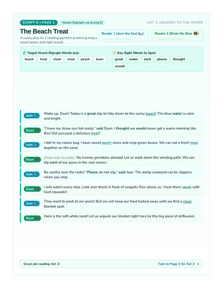 The Beach Treat Script