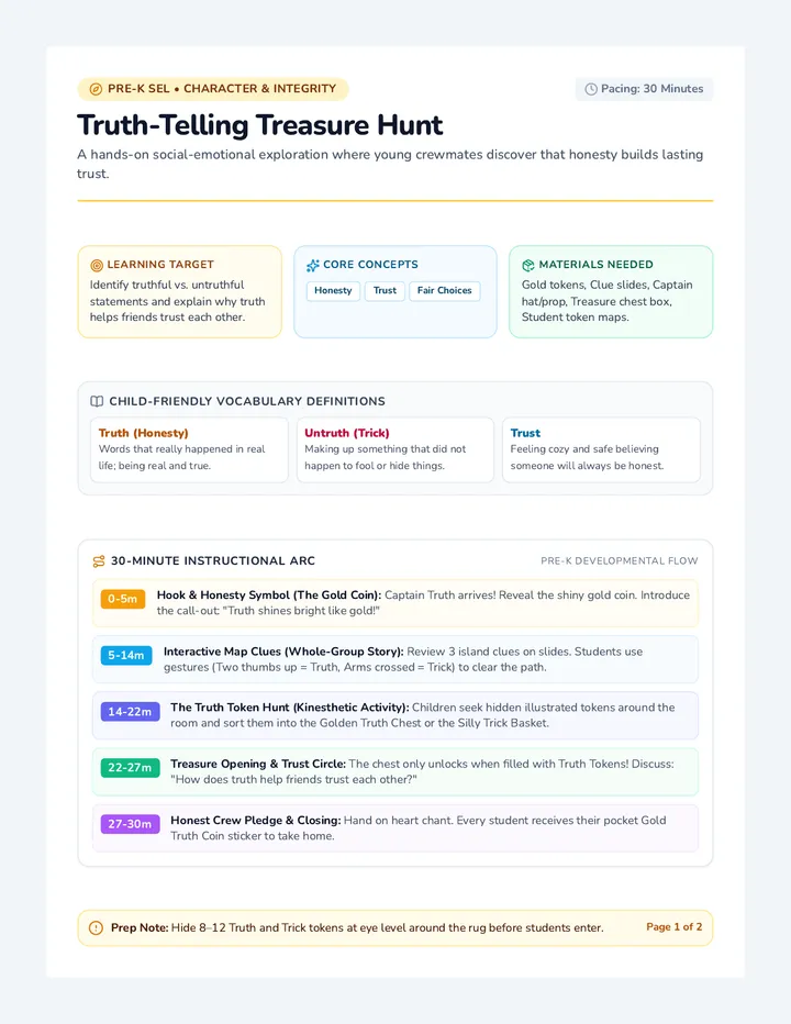 Treasure Hunt Lesson Plan