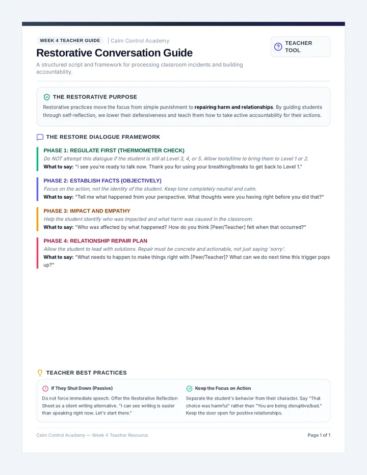 Restorative Conversation Guide