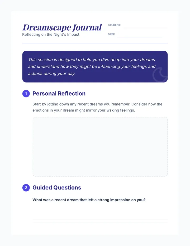 Dreamscape Journal Handout