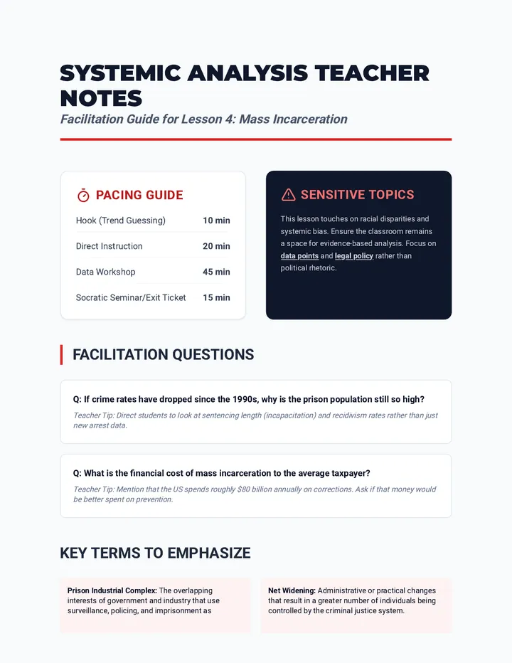 Systemic Analysis Teacher Notes