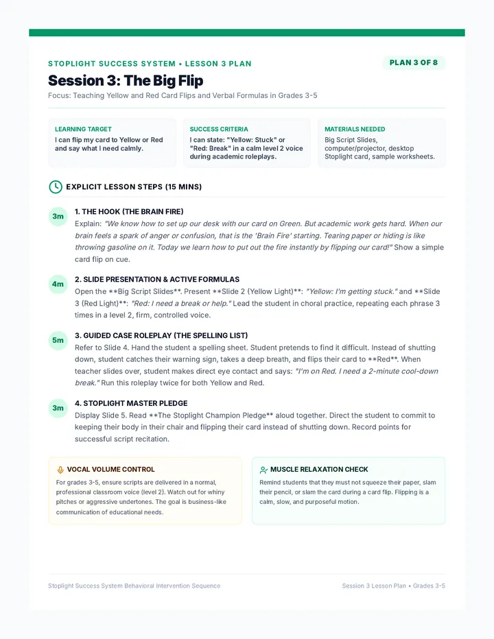 Big Script Lesson Plan