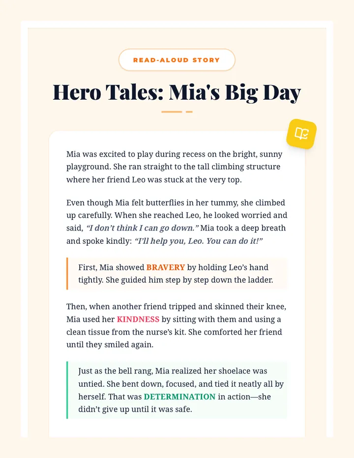 Hero Tales Read Aloud Story