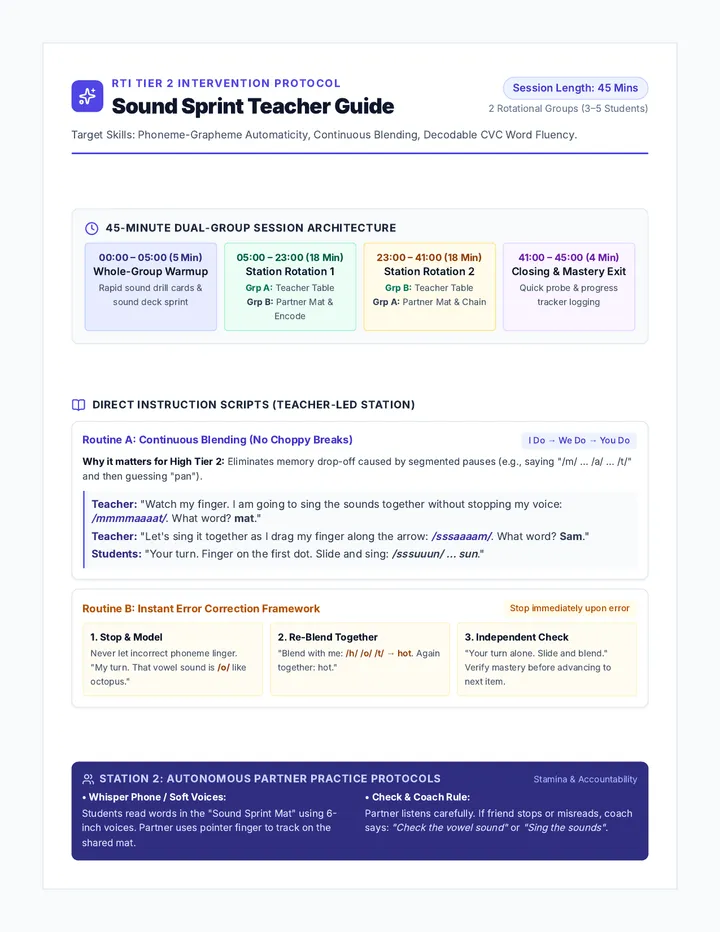 Sound Sprint Teacher Guide