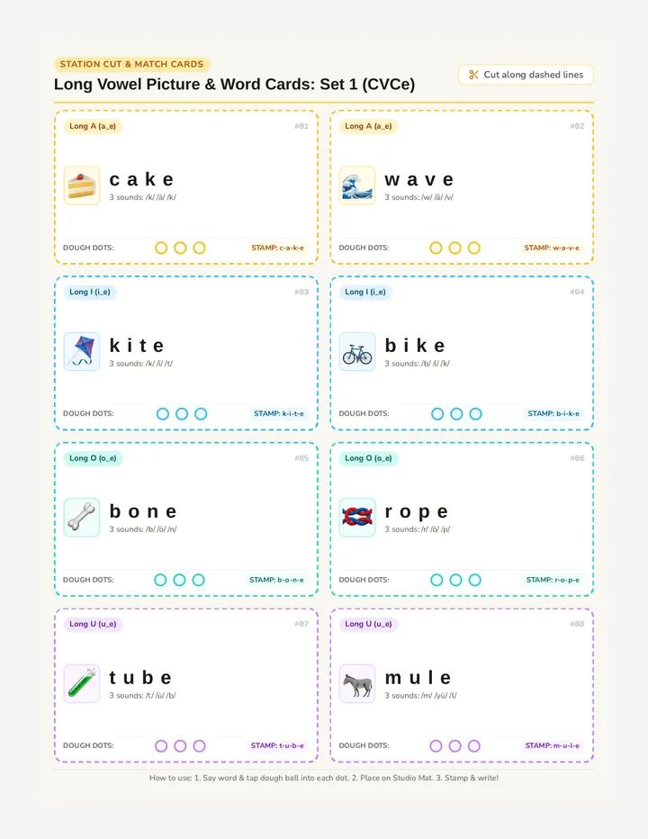 Vowel Match Cards