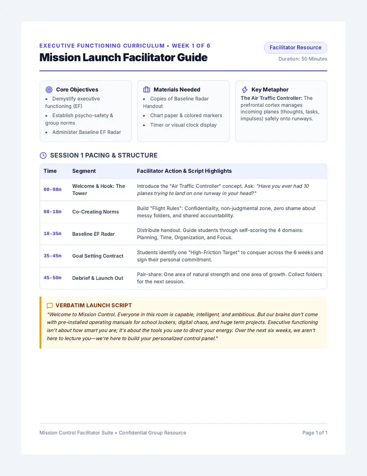 Mission Launch Facilitator Guide