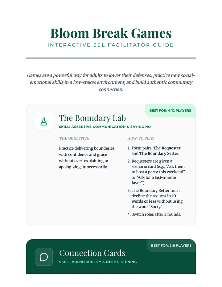 Bloom Break Games Guide