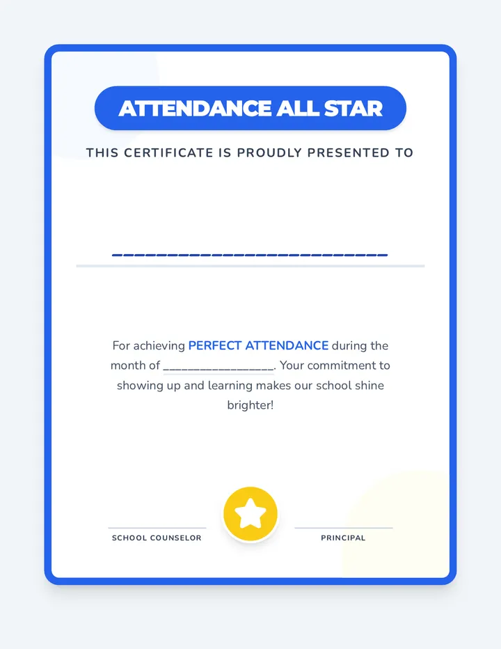 Shining Star Certificates