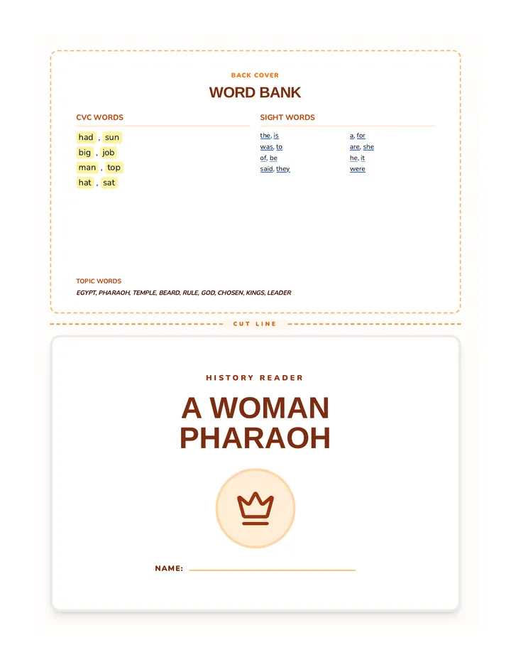 Hatshepsut Decodable Reader Document Slice