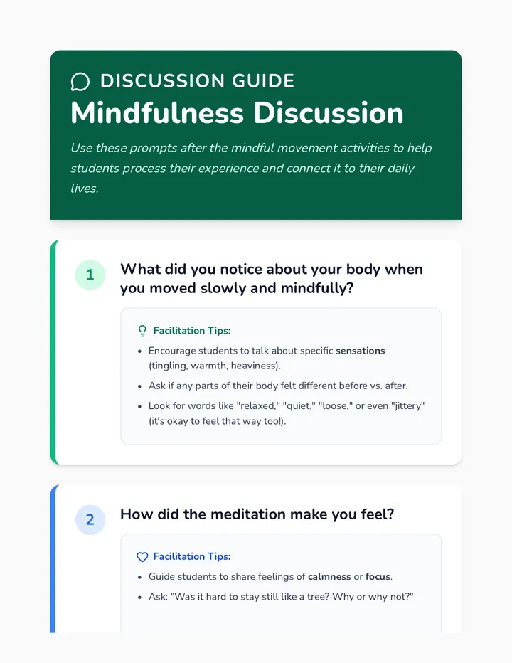 Mindfulness Discussion Guide