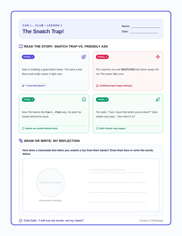 Snatch Trap Story Worksheet