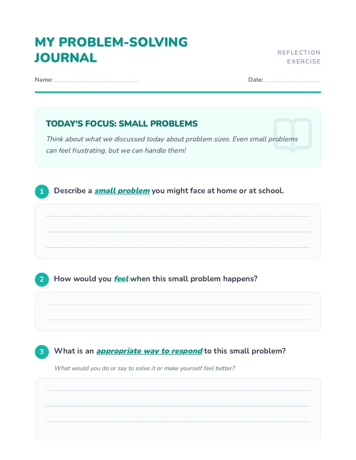 Problem Size Journal Prompt