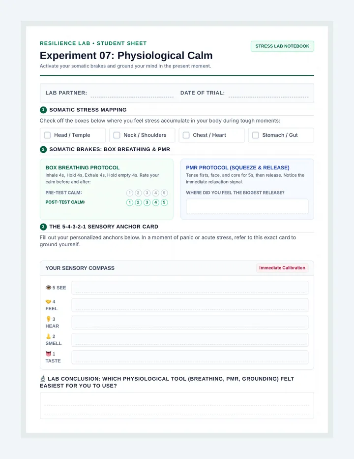 Somatic Toolkit Worksheet