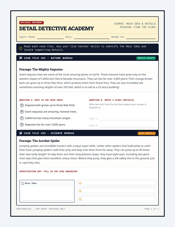 Case Files Practice Worksheet