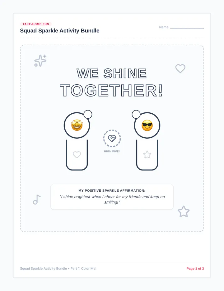 Squad Sparkle Activity Bundle