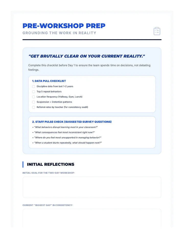 Staff Action Guide Framework