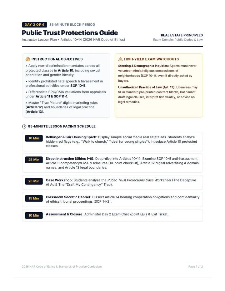 Public Trust Teacher Guide