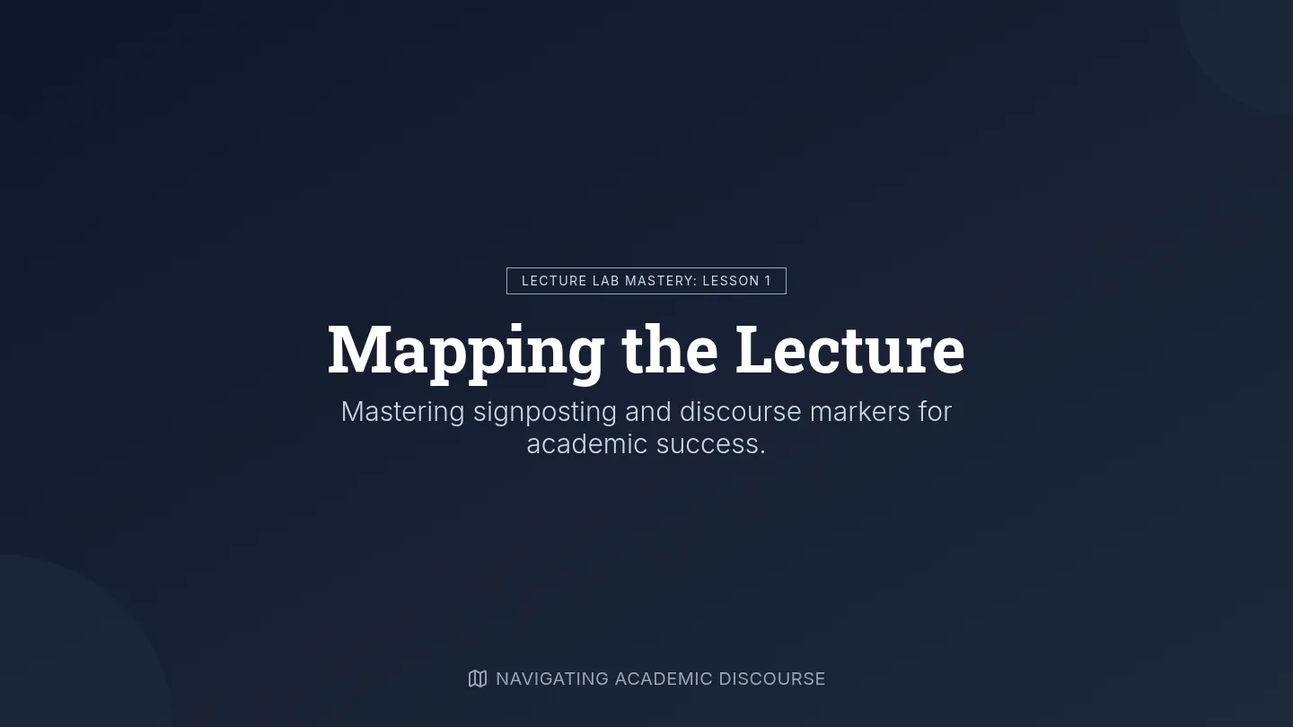 Mapping the Lecture Slides