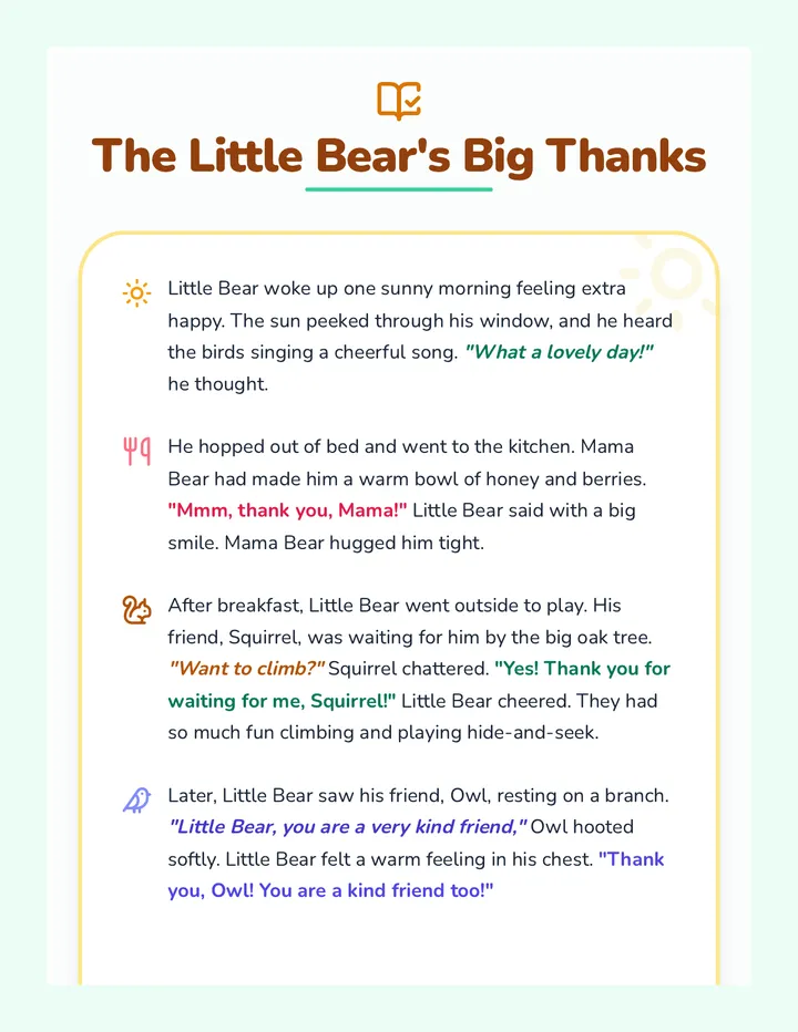Little Bears Big Thanks Reading