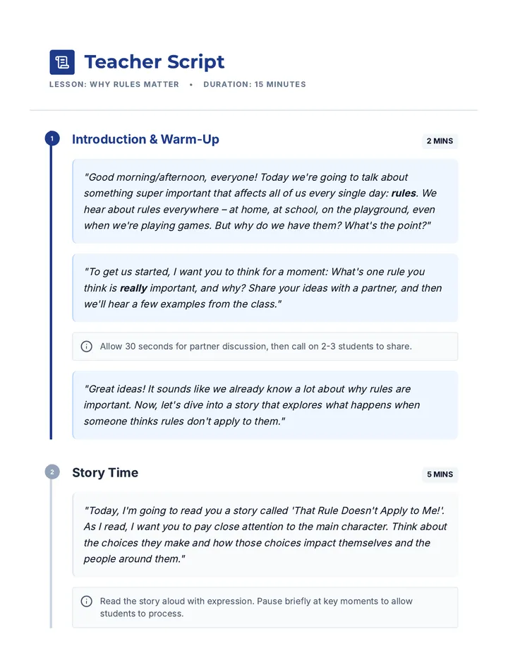 Rules Matter Script