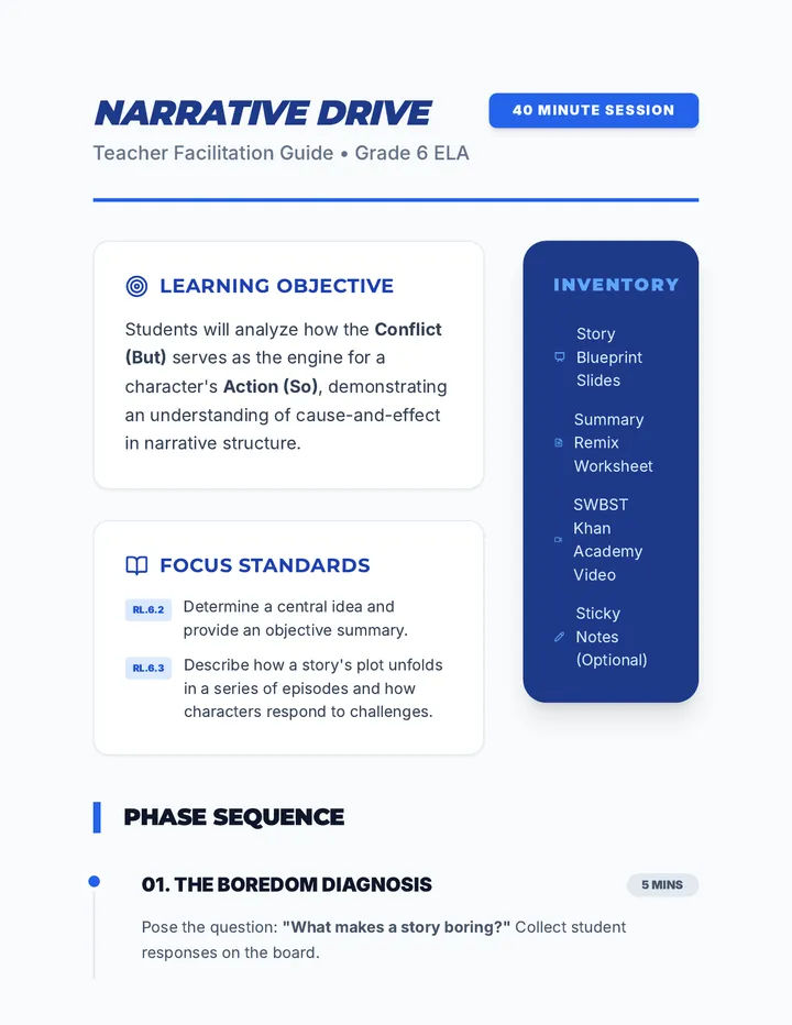 Narrative Drive Teacher Guide