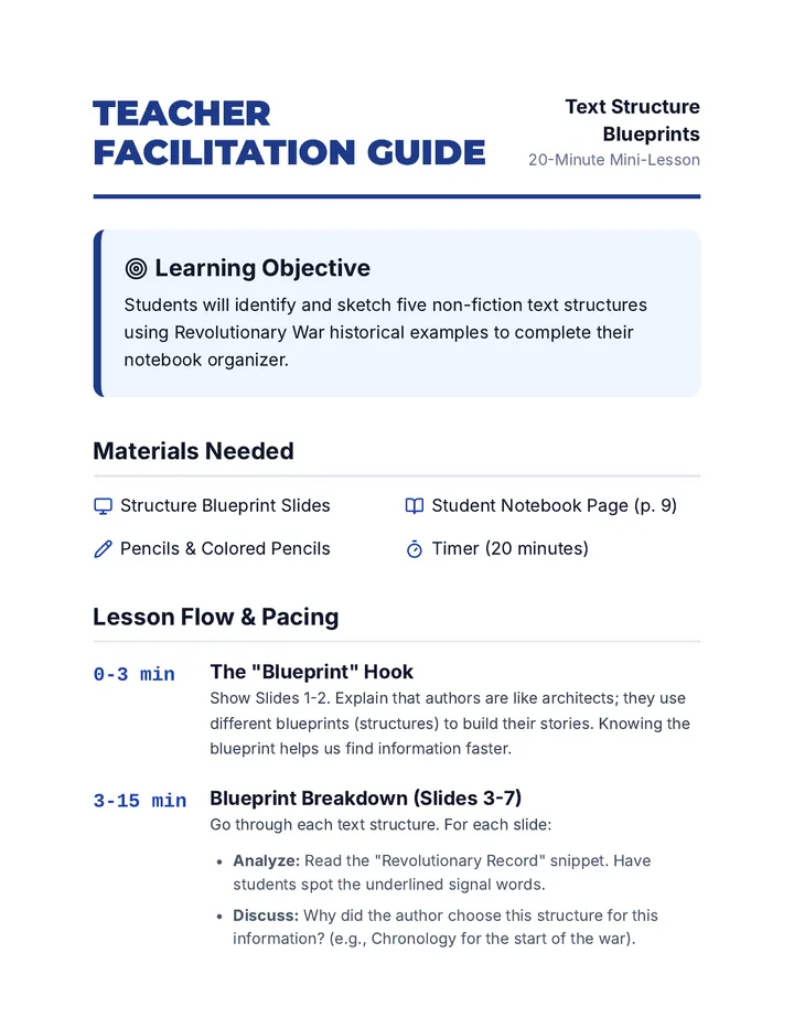 Text Structure Facilitation Guide • Material • Lenny.com