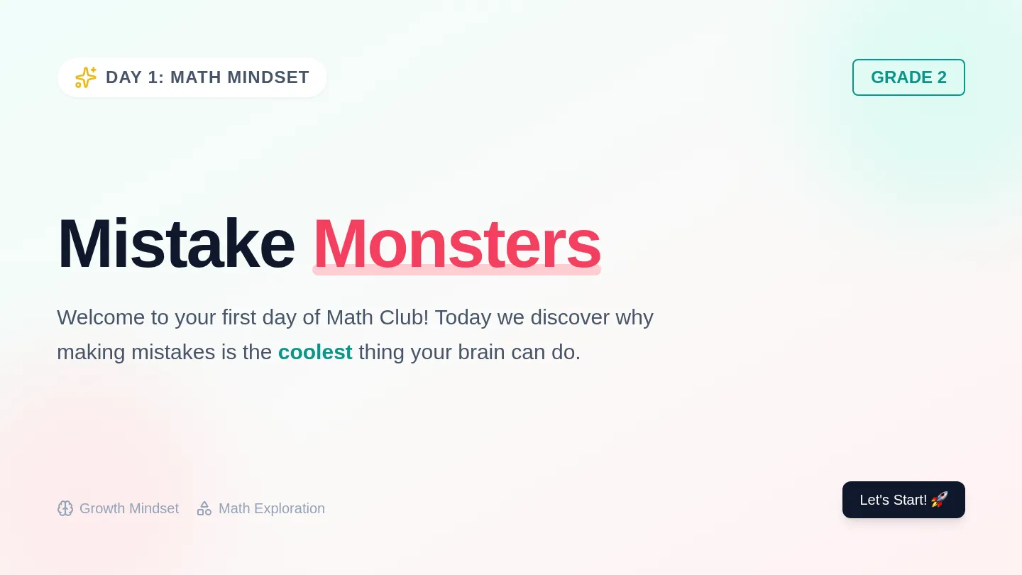 Mistake Monsters Slides