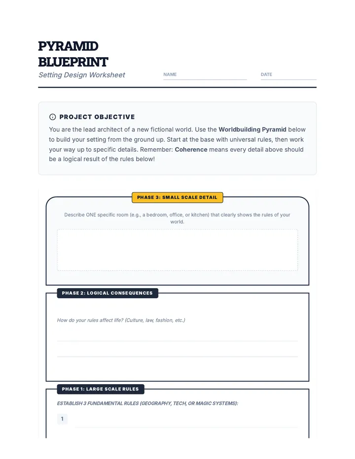 World Architect Worksheet