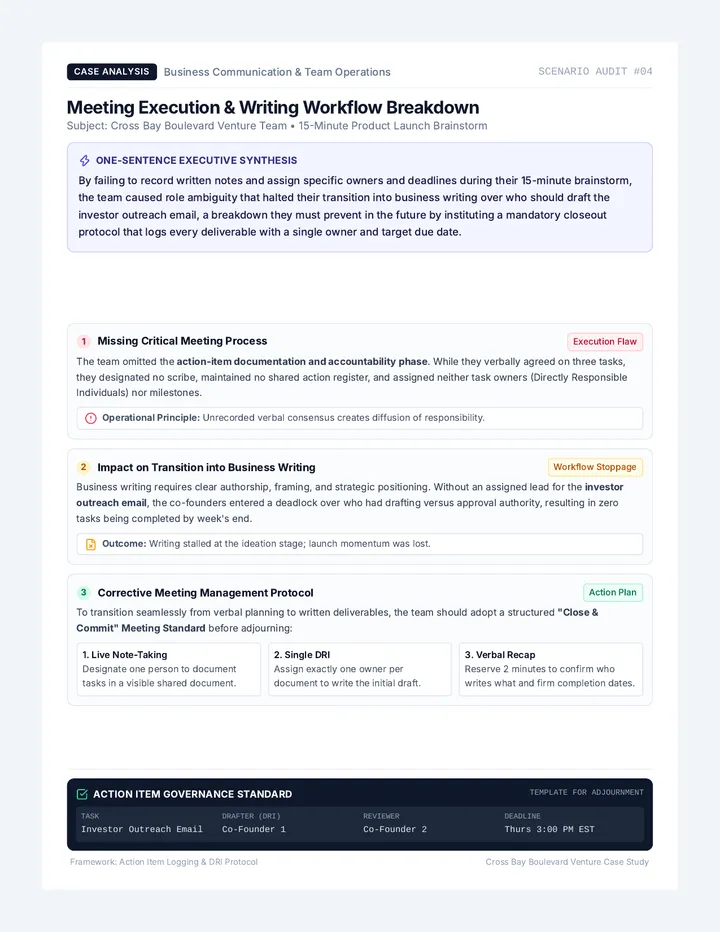 Meeting Audit Case Study