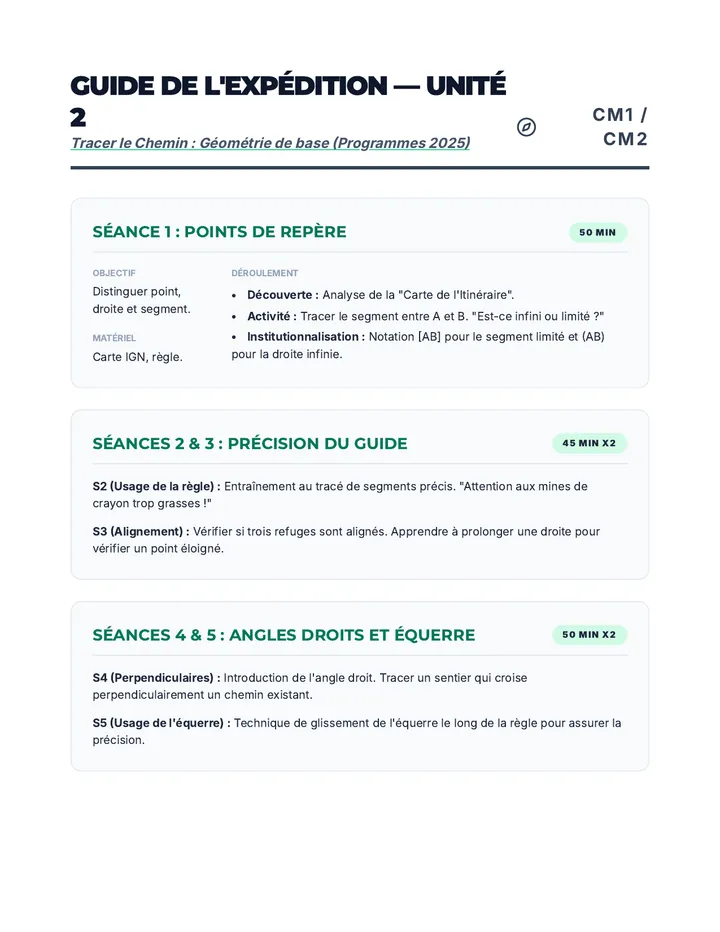 Guide Chemin Teacher Guide