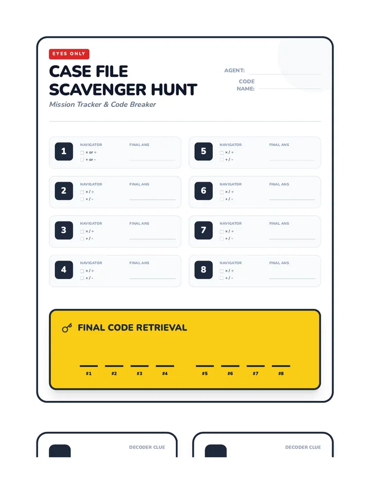 Case File Scavenger Hunt Activity