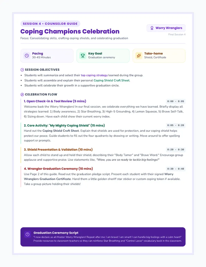 Worry Wranglers Graduation Guide