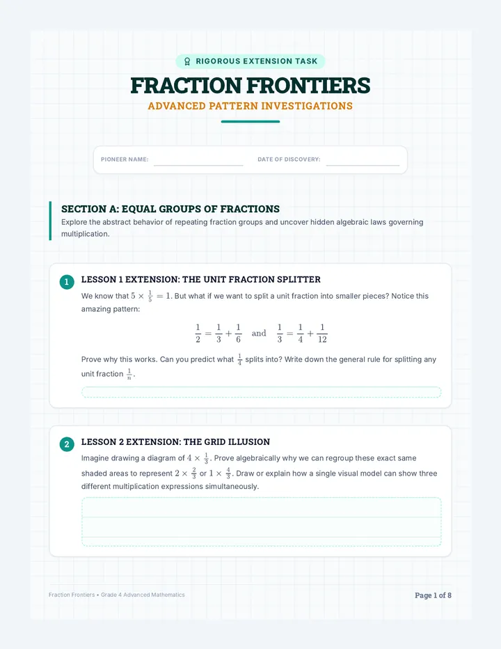 Fraction Frontiers Workbook