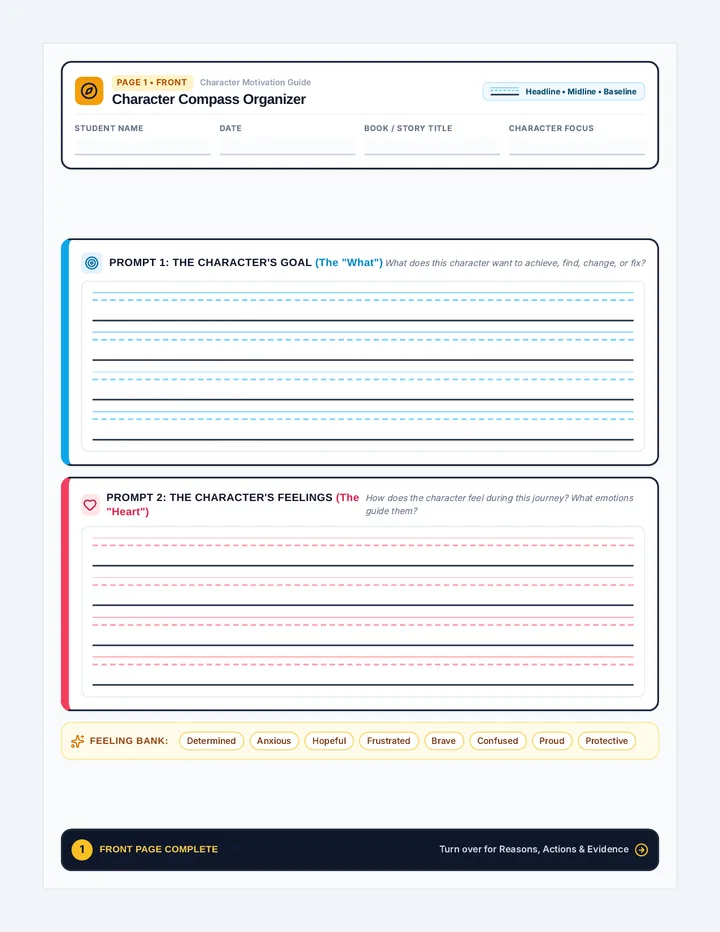 Character Compass Organizer