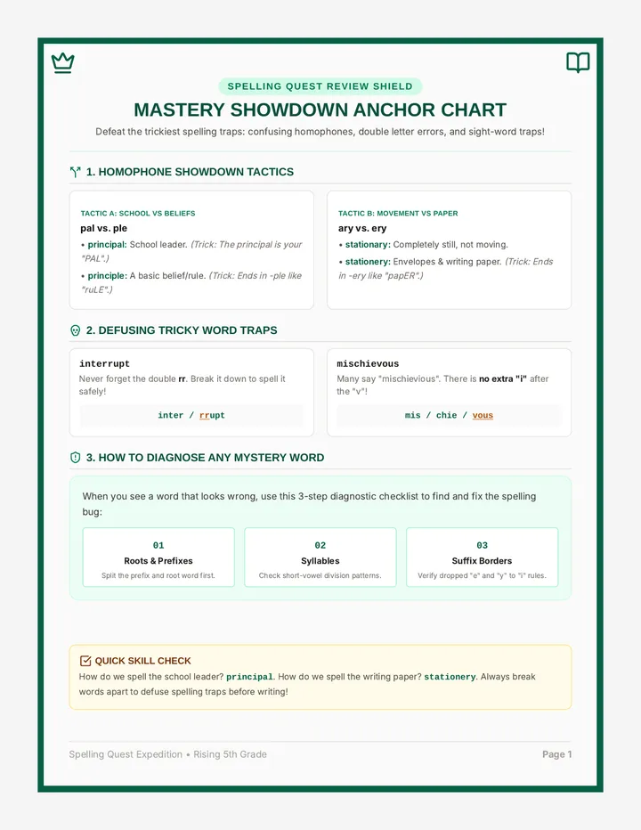 Mastery Showdown Review Sheet