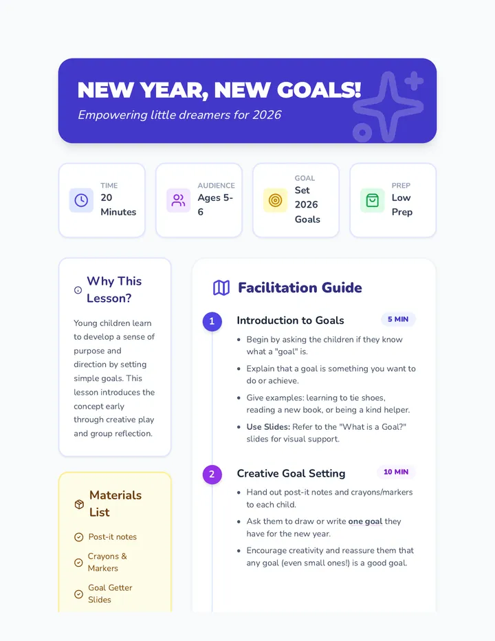 Goal Getter Facilitator Guide