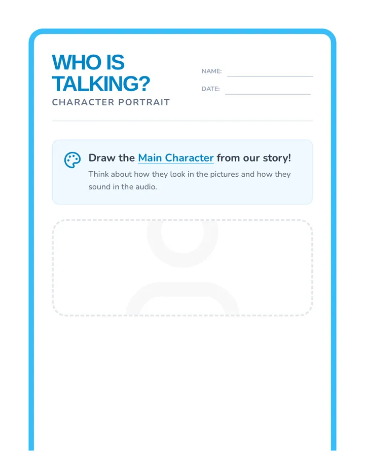 Who Is Talking Worksheet