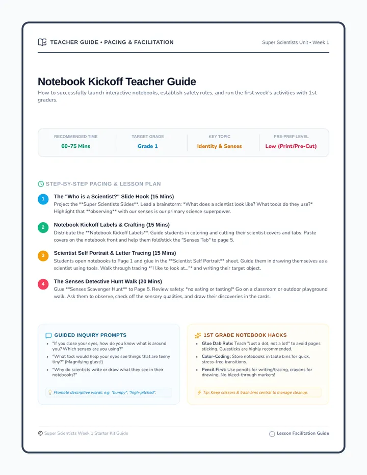 Notebook Kickoff Teacher Guide