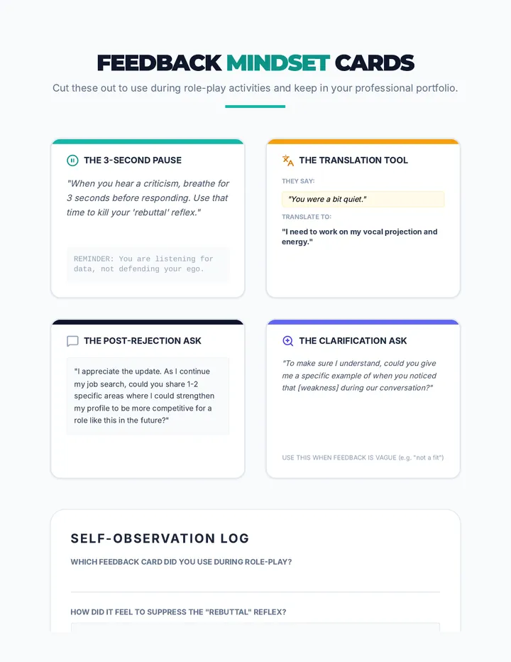 Feedback Mindset Cards