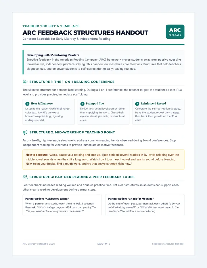 ARC Feedback Structures Handout