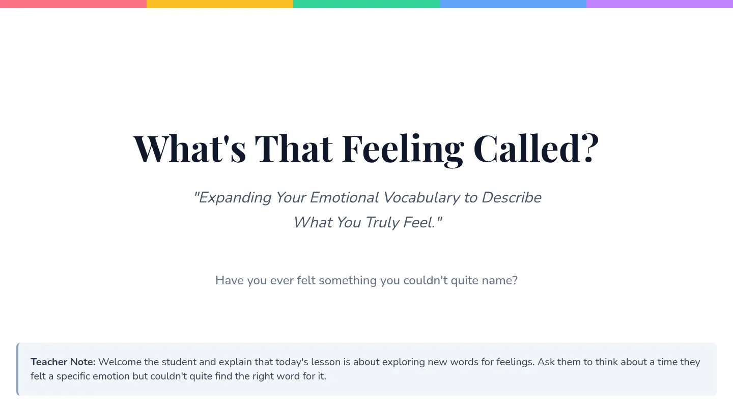 Nuanced Emotions Explorer Slides