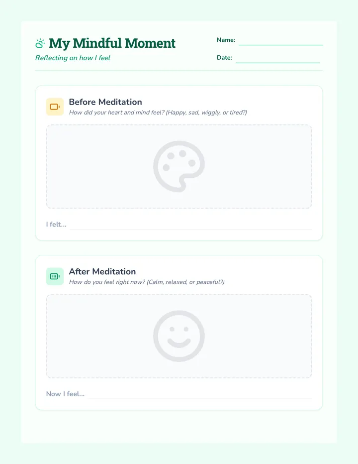 Mindful Reflection Worksheet