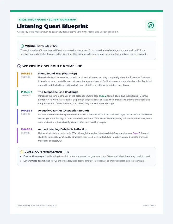 Listening Quest Facilitation Guide