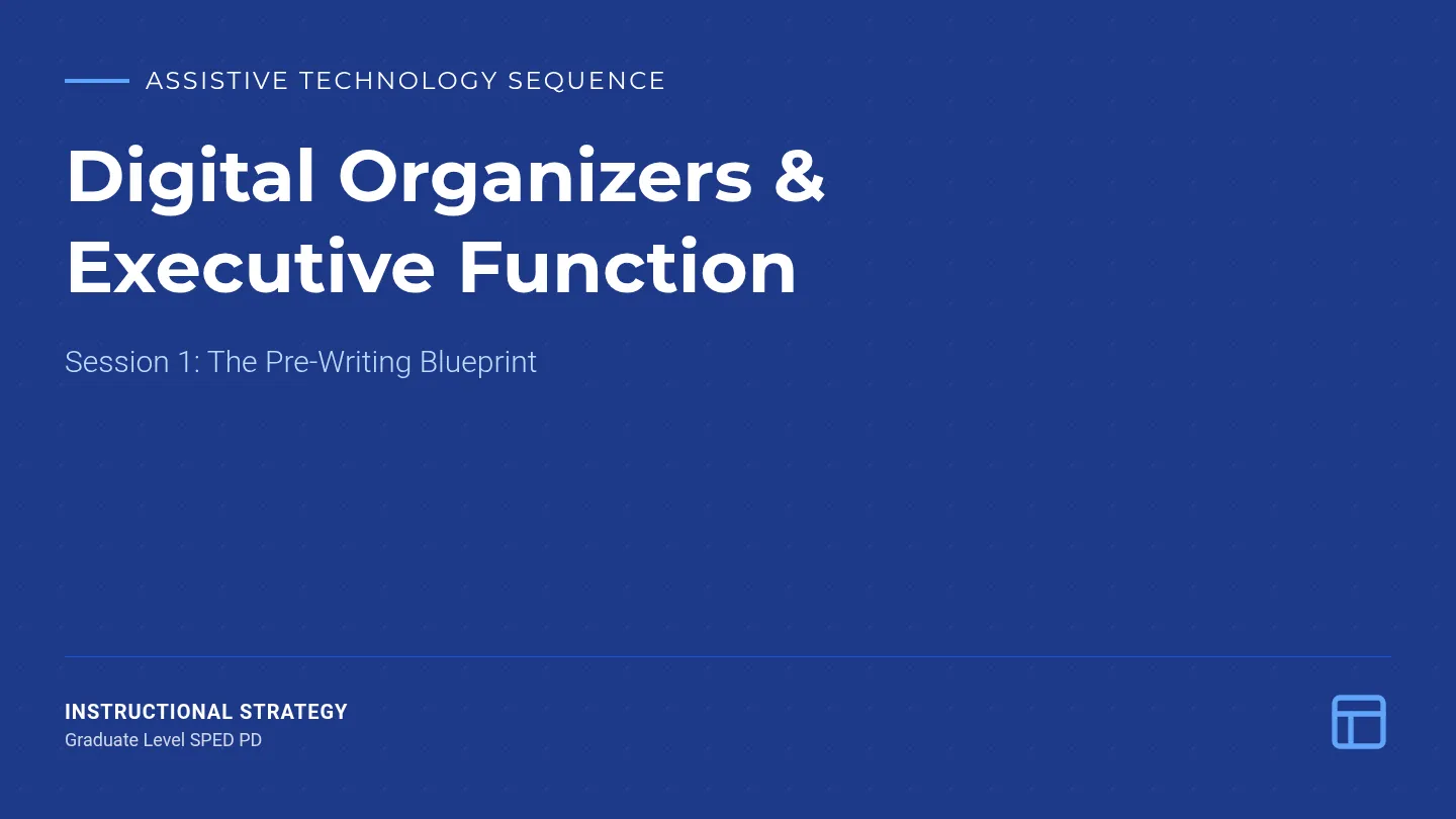 Organizer Blueprint Slides