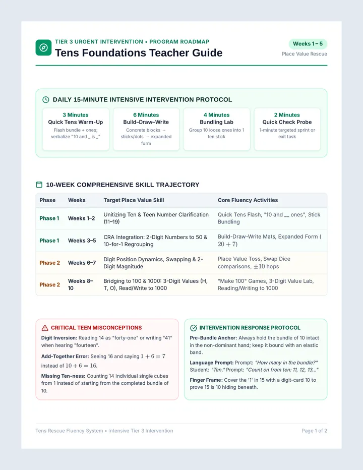 Tens Foundations Teacher Guide