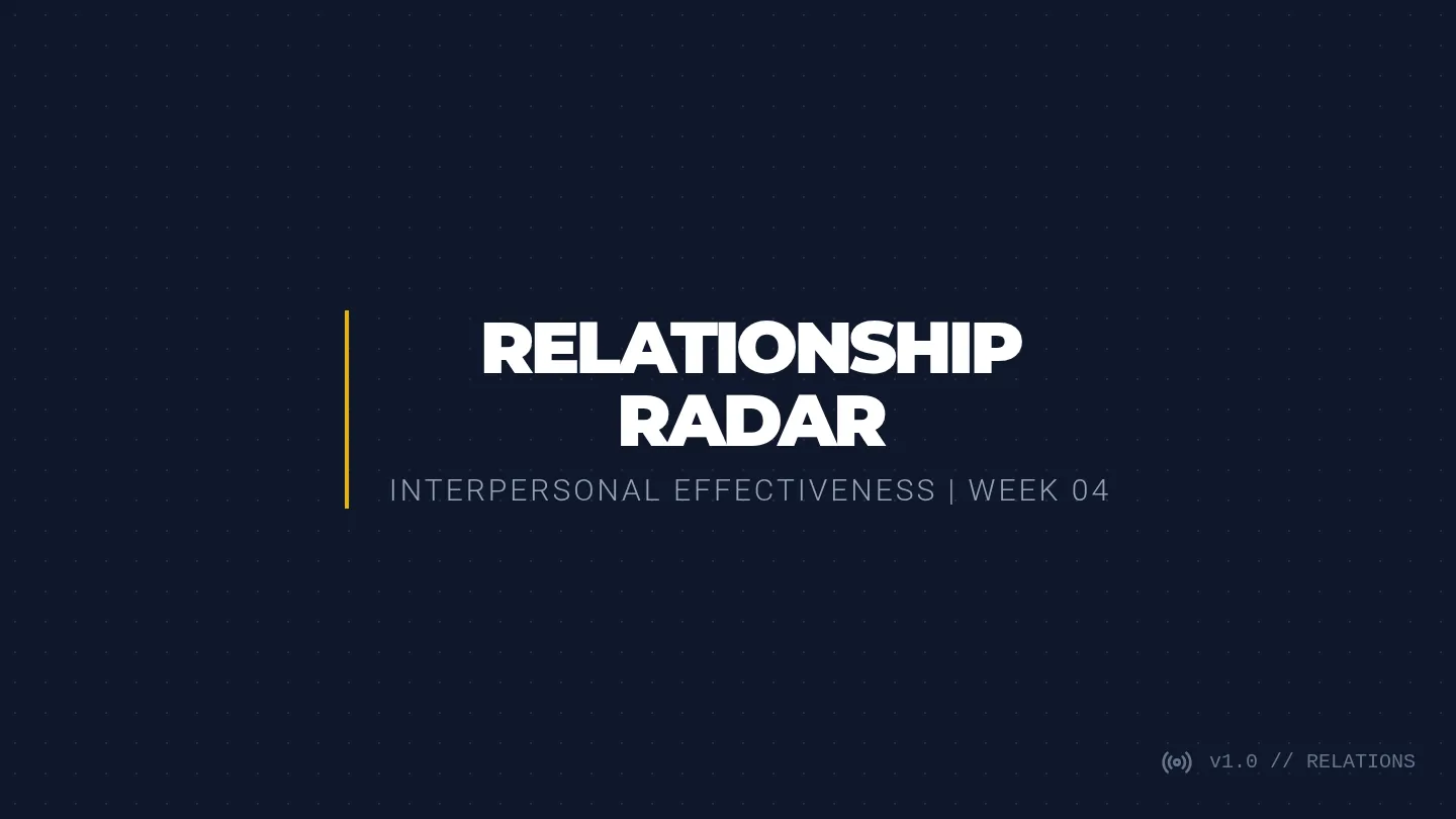 Relationship Radar Slides