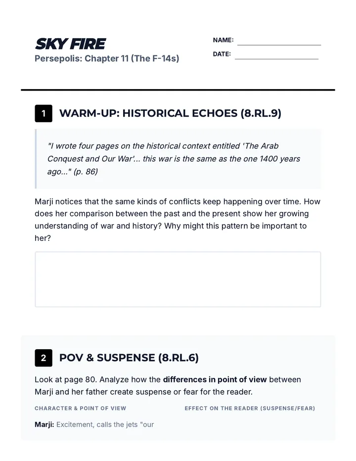 Sky Fire Activity Sheet