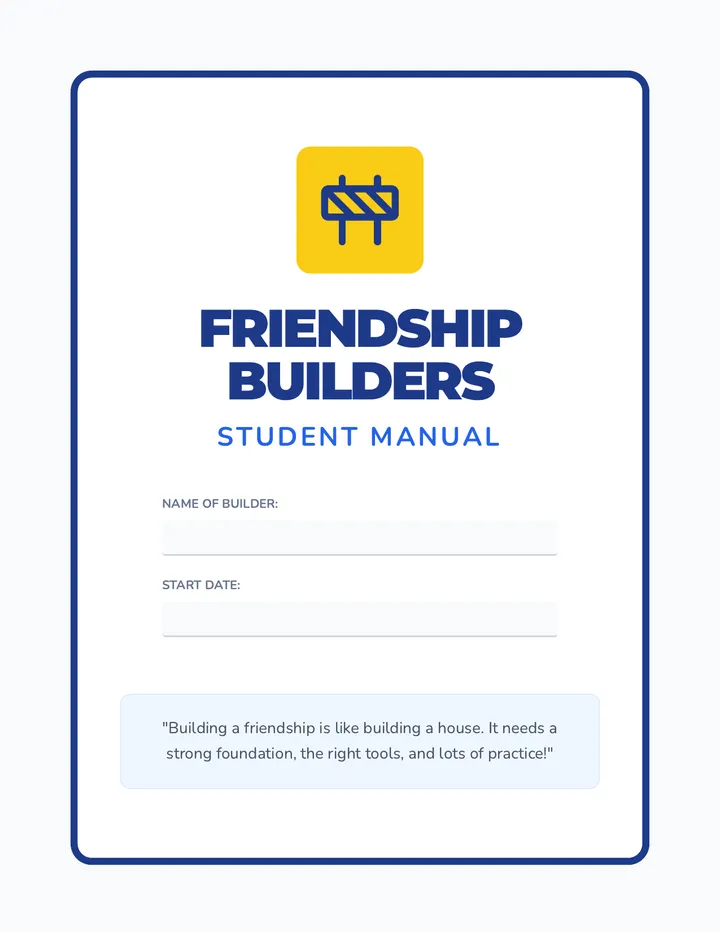 Friendship Builder Student Workbook