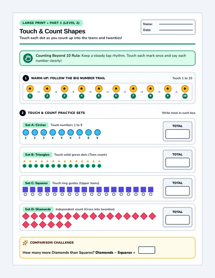 Number Fluency Practice Pack